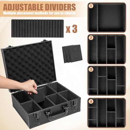 Toploader Storage Box for 3" x 4" 35pt Rigid Card, Magnetic Card Case | Portable Top Loader Card Case with 7 Removable Dividers, Holds 600+ Toploaders, Magnetic Holders for Sports Trading Cards - size: For 600+ Toploaders
