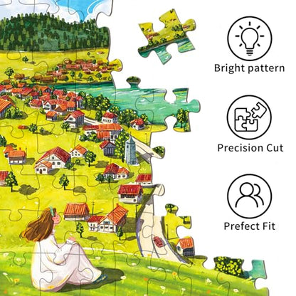 Puzzles for Adults 1000 Pieces, Jigsaw Puzzle for Adults, Fun Challenging Puzzle, Cozy Home Life Puzzles Game, Interlock Perfectly No Dust, Gifts for Easter Mother’s Day - color: Cozy Home Life