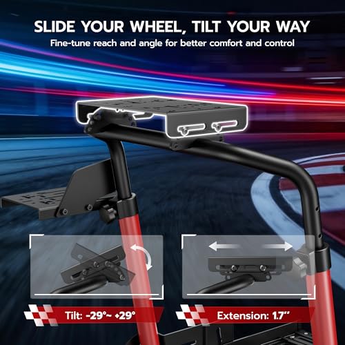 ARES WING Racing Wheel Stand with Chair Fixing Slot, Foldable Racing Simulator Cockpit, Formula GT Sim Racing Cockpit Compatible with Fanatec, Thrustmaster, Logitech, Moza, Simagic, Gaming Equipment