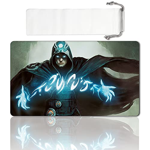 Board Game MTG Playmat Games Size 60X35 cm CCG Compatible for MTG CCG RPG Trading Card Game (JACE-The-Mind-Sculptor) - color: Jace-the-mind-sculptor