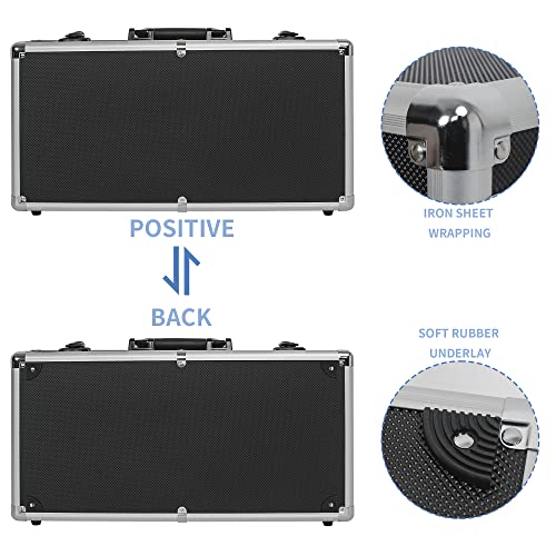 20 Inch Hard Carrying Case | Ideal for Wireless Mic System Storage & Camera Gear Transportation, Aluminum Alloy Sturdy Build, Customizable Pre-Diced Foam - size: Inner：19.6''X 9.6''X 5.6''