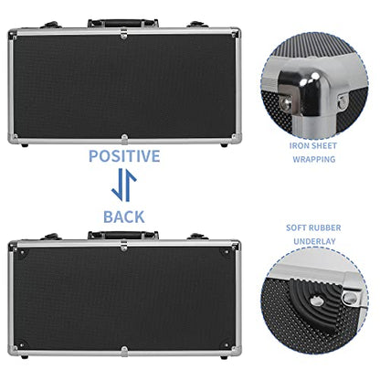 20 Inch Hard Carrying Case | Ideal for Wireless Mic System Storage & Camera Gear Transportation, Aluminum Alloy Sturdy Build, Customizable Pre-Diced Foam - size: Inner：19.6''X 9.6''X 5.6''