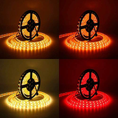 SUPERNIGHT RGB LED Strip Lights with Remote Controller & Power Supply | Color Changing, 16.4Ft SMD5050 300LEDs, Flexible, Cuttable, 44-key IR Remote, 12V Power Adapter, for Bedroom TV Backlight