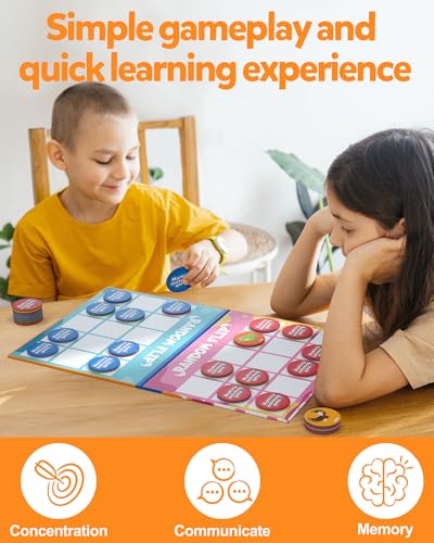 Coogam Alphabet Bingo Game, ABC Learning Letter Recognition and Phonetic Words with Pictures - Early Educational Activity Gift Toys for Kids Age 3-7