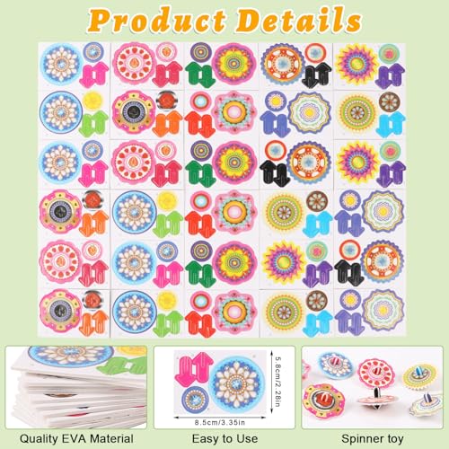 LOMIMOS 3D Cartoon Puzzle for Kids, 30 Pieces 3D Jigsaw Gyroscope Montessori Toys Creative Learning Model Paper Puzzle Game for Xmas Art DIY Craft Gift Decor Classroom Prize Party Favor - style: Gyroscope