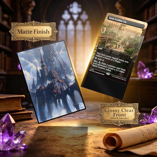 MTG Card Sleeves -Thundering Falls- Surveil Lands - Ultra Clear Front & Matte Finish Back, 100 Count Standard Size Matte Art Sleeve for Magic the Gathering - color: Thundering Falls