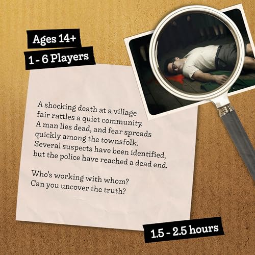 Hidden Games Crime Scene – The New Haven Case – Murder Mystery Game | A murder at a folk festival shakes the town of New Haven. Cold case file, real evidence, audio & web. 1-6 players, age 14+