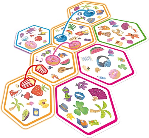 Asmodee | Double Hookup | Quick Reaction Card Game | Ages 8+ | 2-8 Players | 20 Minutes Play Time - size: Doble conexión, style: single