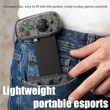 Megadream USB-C Wired & Wireless Mobile Game Controller for iPhone, Android USB-C Phones, PC, Switch - Supports Xbox/PS/Steam Remote Play & Cloud Gaming - Hall Effect Joysticks, Turbo, Vibration - color: Black