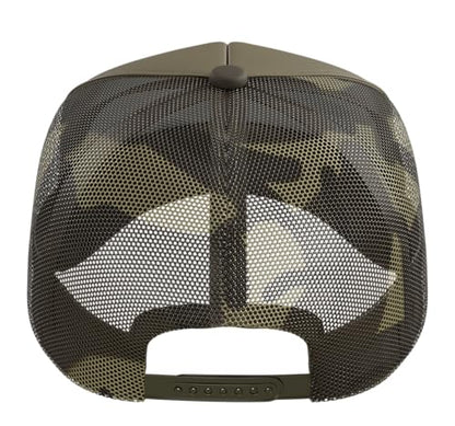 Escape Room Game Lockpicking Puzzle Room Exit Game Trucker Hat with Adjustable Mesh Back - color: Camo Green