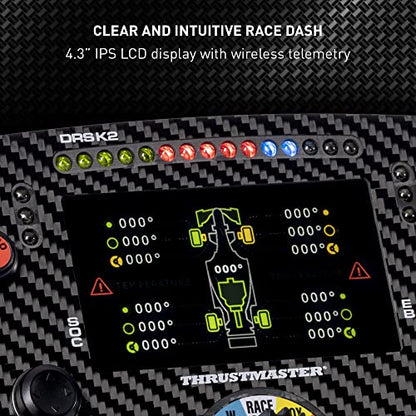 Thrustmaster Formula Wheel Add-On Ferrari SF1000 - PS5, XBOX & PC | Ferrari licensed SF1000 replica, for single-seater, 4.3-in LCD, 25 buttons, 7 encoders, aluminum shifter paddles, 21 LEDs