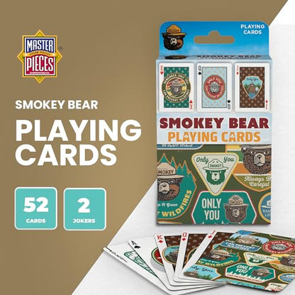 Masterpieces Smokey Bear Playing Cards - Premium Quality, Educational, and Fun Activity for Kids and Families - Great Gift Idea for Holidays, Birthdays, and Everyday Playtime - style: Smokey Bear