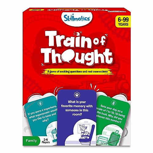 Skillmatics Train of Thought – Icebreaker & Conversation Card Game | Fun for Family Game Night, Travel Toys, Screen-Free, Gift for Boys and Girls Ages 6 and Up