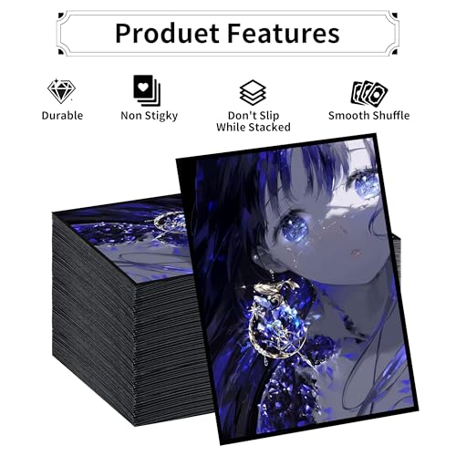 MTG Card Sleeves, Ultra Clear Front & Matte Finish Back, 100 Count Standard Size Matte Art Sleeve for Magic The Gathering (Shadow) - color: Shadow