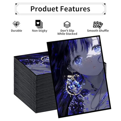MTG Card Sleeves, Ultra Clear Front & Matte Finish Back, 100 Count Standard Size Matte Art Sleeve for Magic The Gathering (Shadow) - color: Shadow