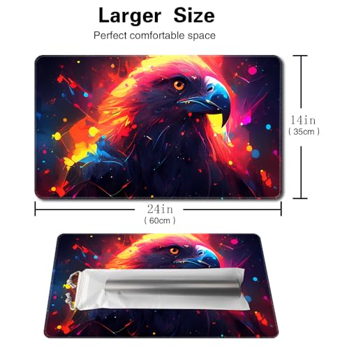 Board Game 14x24in MTG Playmat Compatible for OCG CCG RPG TCG Playmats (A Colorful Eagle) - color: A Colorful Eagle