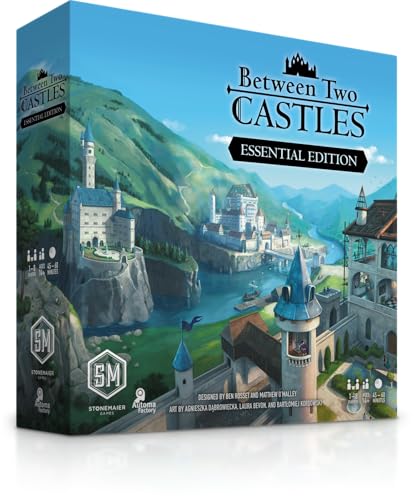Stonemaier Games: Between Two Castles Essential Edition by Ben Rosset & Matthew O’Malley | Build Wacky Castles with Your Neighbors | Strategy Board Game for Adults & Family | 1-8 Players, 60 Mins