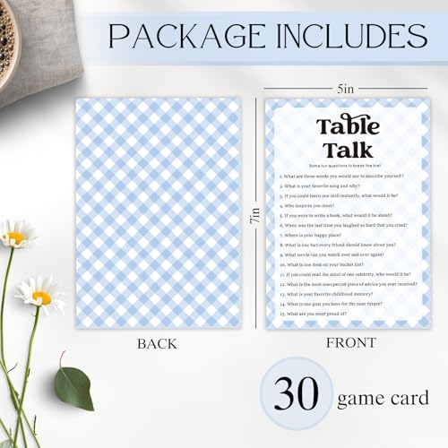 30 Pcs Party Icebreaker Games Set,"Table Talk", Suitable for Wedding, Birthday Party, Group Gatherings,Deepen Friendships with Friends,Colleagues,Family or Guests,Break the Ice -A03 - color: PB A03