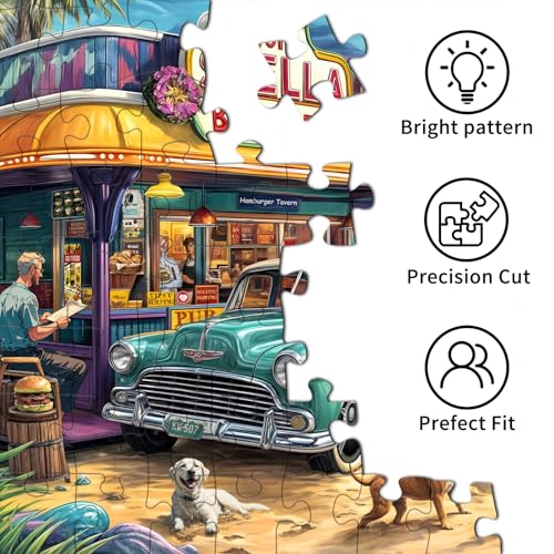 Puzzles for Adults 1000 Pieces,Seaview Campground Jigsaw Puzzle with 1:1 HD Poster, Perfect Interlocking No Dust, Stress Relief Ideal Gift for Family Games - color: Seaview Campground