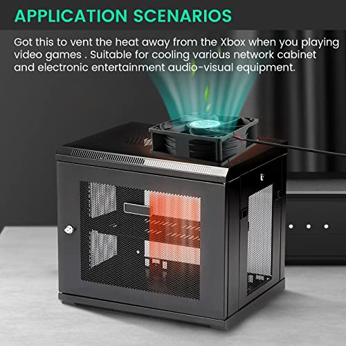 Wathai doorway corner fan for moving heat wood stove doorway air fan | Dual Ball AC 110V 240V 120mm x 38mm Muffin Fan with Variable Speed Controller for Fireplace, Network Cabinet - style: 1238