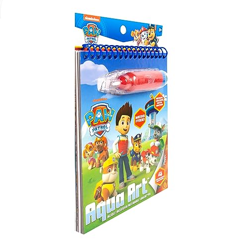 Paw Patrol Aqua Art, Color 4 Reusable Aqua Art Pages with a Water Pen, Reusable No-Mess Toddler Activities, Water Reveal Activity Book, Paw Patrol Toy, Toddler Travel Activities, Kids Travel Toys - style: Paw Patrol
