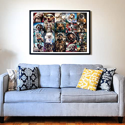Think2Master Cute Dogs 250 Pieces Jigsaw Puzzle Featuring heartwarming Puppies and Dogs. Great Puzzle. Great Gift. Large Pieces. Size: 14.2” X 19.3” - style: Cute Dogs