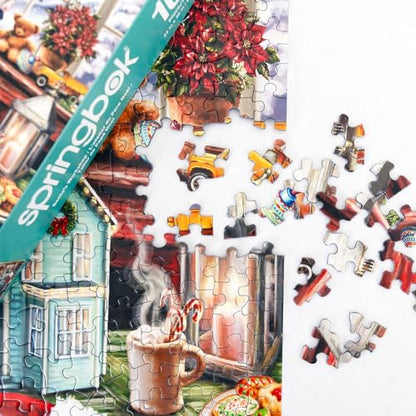 Springbok's Santa's Workshop 1000 Piece Jigsaw Puzzle by Artist Dona Gelsinger Features The Famous Christmas Workshop of Santa's Elves - style: Santa's Workshop