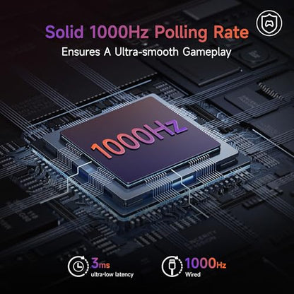 EasySMX X20 Wireless Gaming Controller with RGB Backlit, 2-Stage Hall Effect Stick, 1000Hz Polling Rate, 6-Axis Gyro on Multi-Platform, Mech Buttons- Compatible with PC/Switch/Steam/Android | RGB Backlit, 1000Hz Polling Rate, 6-Axis Gyro on Multi-Platform