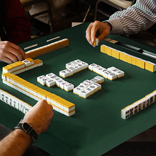 Plusvivo Game Table Cover - Mahjong, Poker, Bridge - Machine Washable Felt - 36" x 36" Blue - color: Green