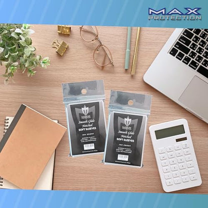 Max Protection Notched Penny Sleeves - 100ct Packs - Easy Glide Notched Card Holders- Premium, Acid-Free & Archival Safe Protection for Trading/Sports/Collectible Cards (10000 Sleeves) - size: 10000 Sleeves