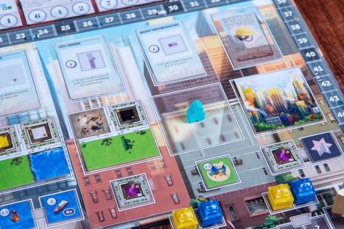 Devir - Cities USA Board Game, Modern City Building Strategy Game with Worker Placement for Adults & Kids, 2–4 Players, Ages 10+, 35 Playtime, (English Version) - color: City Usa