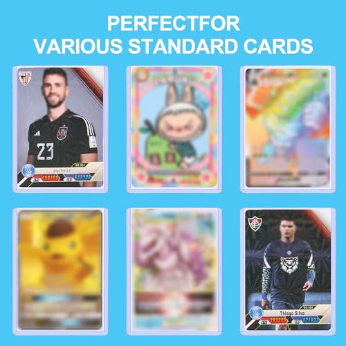 1000 Pack Card Sleeves & Top Loaders, Protects 500 Standard Cards, 3"x4" Hard Plastic Card Protectors, Premium Rigid Holder for Trading Sports Football Game Cards (500 Rigid + 500 Clear) - size: 500 Top Loaders + 500 Card Sleeves