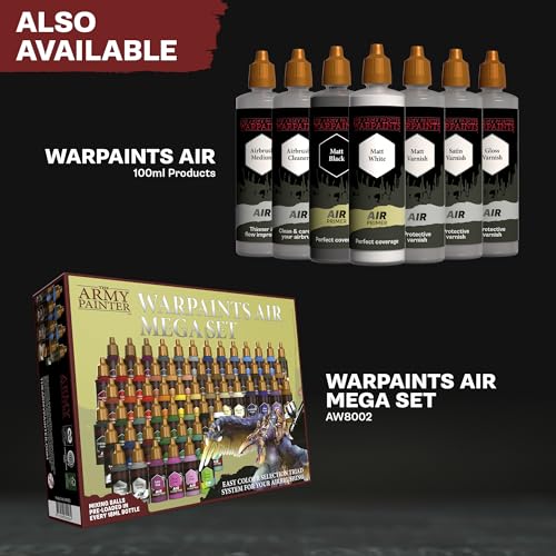 The Army Painter, Airbrush Starter Bundle | Air Starter Set, pennello DipIt, Air Anti-Shine Varnish, Airbrush Cleaner e medium, per DnD e Warhammer - color: Airbrush Starter Bundle