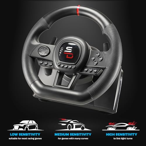 SUBSONIC Superdrive - SV650 Racing steering wheel with pedal and paddle shifters for Xbox Serie X/S, Switch 2, Switch, PS4, Xbox One, PC