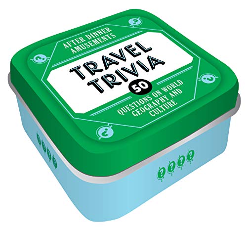 Chronicle Books After Dinner Amusements: Travel Trivia: 50 Questions on World Geography and Culture (Family Friendly Trivia Card Game, Portable Camping and Holiday Games) - color: Travel Trivia