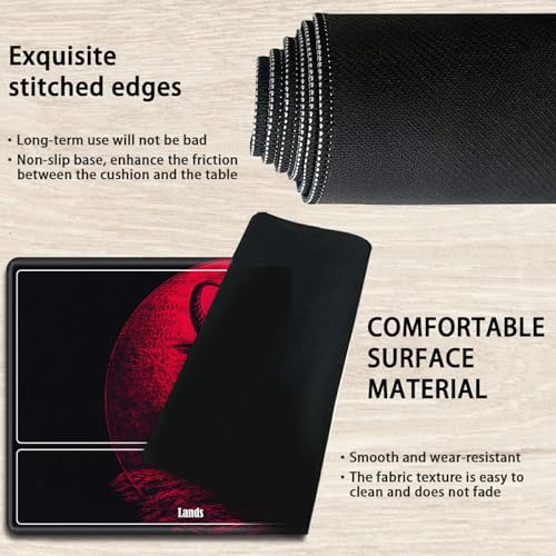 MTG Playmat with Zones, TCG Card Game Play Mat with Stitched Edges, Non-Slip Rubber Base Gaming Desk Mat, Smooth Surface 24 x 14 Inch, Dark Gothic Sheep - color: Dark Gothic Sheep, size: Zone 1