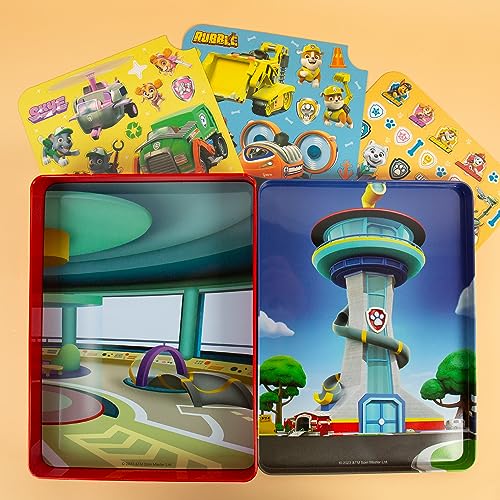 Paw Patrol Magnetic Playset, 75 Mix & Match Dress Up Magnets, 2-in-1 Storage Tin & Play Space, Fun Paw Patrol Toy for Kids 3 & Up, Great Travel Activity for Kids and Toddlers, Paw Patrol Activities - color: Paw Patrol