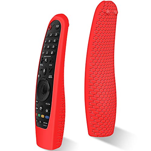 Silicone Protective Case for LG AN-MR600 / AN-MR650 / AN-MR18BA / AN-MR19BA Remote Control [Anti-Lost] Anti Slip LG Magic Remote Case Cover Skin Holder Sleeve Protector (Red) - color: Red