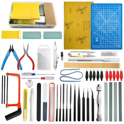 Bigstone 85 PCS Model Tools Kit Hobby Building Tool Craft Set Modeler Basic DIY Tools for Cars, Airplanes, Buildings, Robots Gundam Plastic Models Building Repairing and Fixing