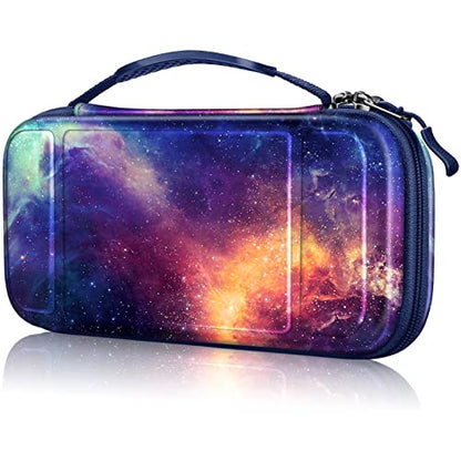 FINTIE Shockproof Carrying Case for Nintendo Switch Lite 2019 | Hard Shell Protective Cover, Portable Travel Storage Bag, Game Card / Micro SD Card Slots, Inner Pocket, Galaxy - color: galaxy