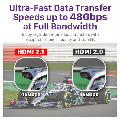 Fosmon 3-Port HDMI 8K Switch with Remote, Support 8K@60Hz 4K@120Hz HDR10+ HDCP 2.3 High Speed 48Gbps 3 in 1 Out Auto-Switching 3x1 HDMI 2.1 Switcher Splitter Hub Compatible with PS5, Xbox X, Apple TV - style: 8K HDMI Switch 3 In 1 Out