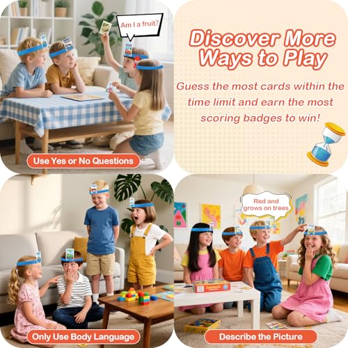 Headbands Game for Kids – Guessing Board Game to Boost Vocabulary, Critical Thinking, and Social Skills – Quick Question Family Game Night for 2–4 Players – Travel-Friendly Fun (Vehicle Theme) - style: Vehicle