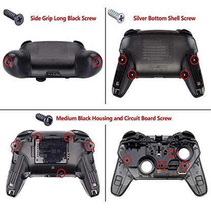 eXtremeRate New Hope Gray Repair ABXY D-pad ZR ZL L R Keys for Nintendo Switch Pro Controller, DIY Replacement Full Set Buttons with Tools for Nintendo Switch Pro Controller - Controller NOT Included - color: New Hope Gray
