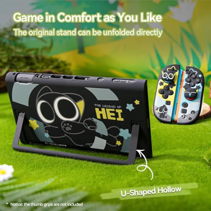 GeekShare Protective Case Compatible with Switch 2, Hard PC Slim Dockable Shell Cover Designed for Switch 2025 Game Console and Joysticks Controllers - The HEI Series - color: The Hei