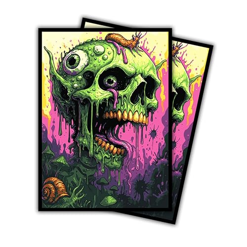 Psychedelic Skull 6 - MTG Card Sleeves, 104ct, Standard Size | Perfect for Double Sleeving, Smudge Resistant Matte Back, Standard 66x92mm - Compatible with Magic The Gathering & TCG Cards - color: Psychedelic Skull 6