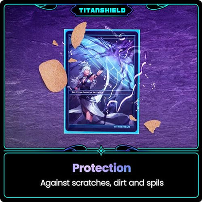 TitanShield Card Sleeves, Black (150 Sleeves) - Fits Pokemon, MTG - color: Black, size: Standard | 66x91mm