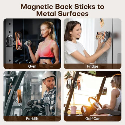 OMOTON 360°Rotating for MagSafe Tripod with 1/4"Screw Arca, Black&Black Pro | Adjustable Magnetic Phone Tripod for iPhone 17/16/15 Pro Max Air, Fold Selfie Stick Fits Vlog, Gym, Travel Essentials, 2Pcs - color: 9-Black&Black Pro