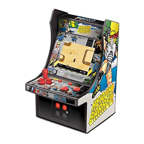 My Arcade Micro Player Mini Arcade Machine: Heavy Barrel Video Game, Fully Playable, 6.75 Inch Collectible, Color Display, Speaker, Volume Buttons, Headphone Jack - Electronic Games,DGUNL-3205 - style: Heavy Barrel