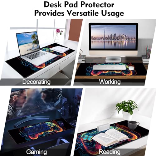 Galdas Gaming Mouse Pad XXL XL Large Long Extended Big Mousepad Non-Slip Rubber Keyboard Mouse Pad with Stitched Edges for Laptop Home Office (31.5x11.8x0.08 Inch) … (Handle) - color: Handle