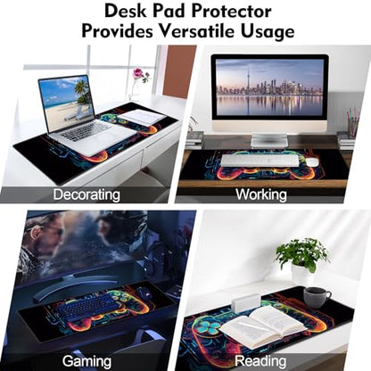 Galdas Gaming Mouse Pad XXL XL Large Long Extended Big Mousepad Non-Slip Rubber Keyboard Mouse Pad with Stitched Edges for Laptop Home Office (31.5x11.8x0.08 Inch) … (Handle) - color: Handle